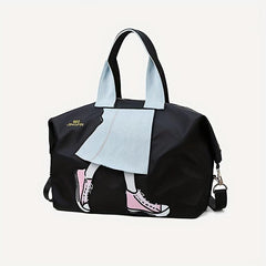 Legs Print Large Capacity Weekender Tote Bag Nylon Waterproof Luggage Bag