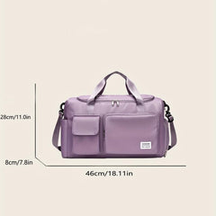 Large Storage Sports Bag Zipper Portable Luggage Handbag Duffle Bag