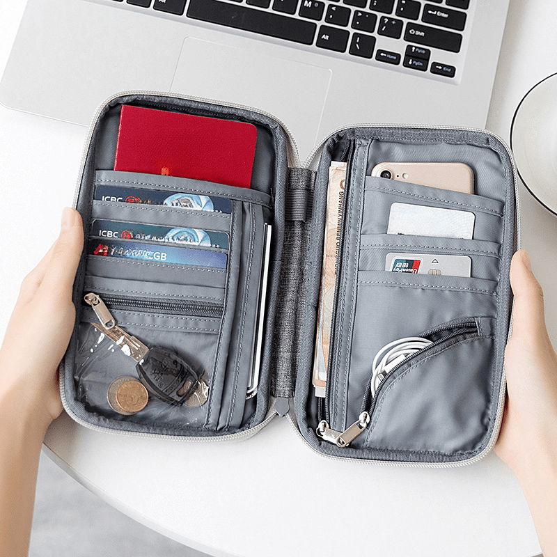 Waterproof Document Bag RFID Blocking Passport Holder Ticket Holder