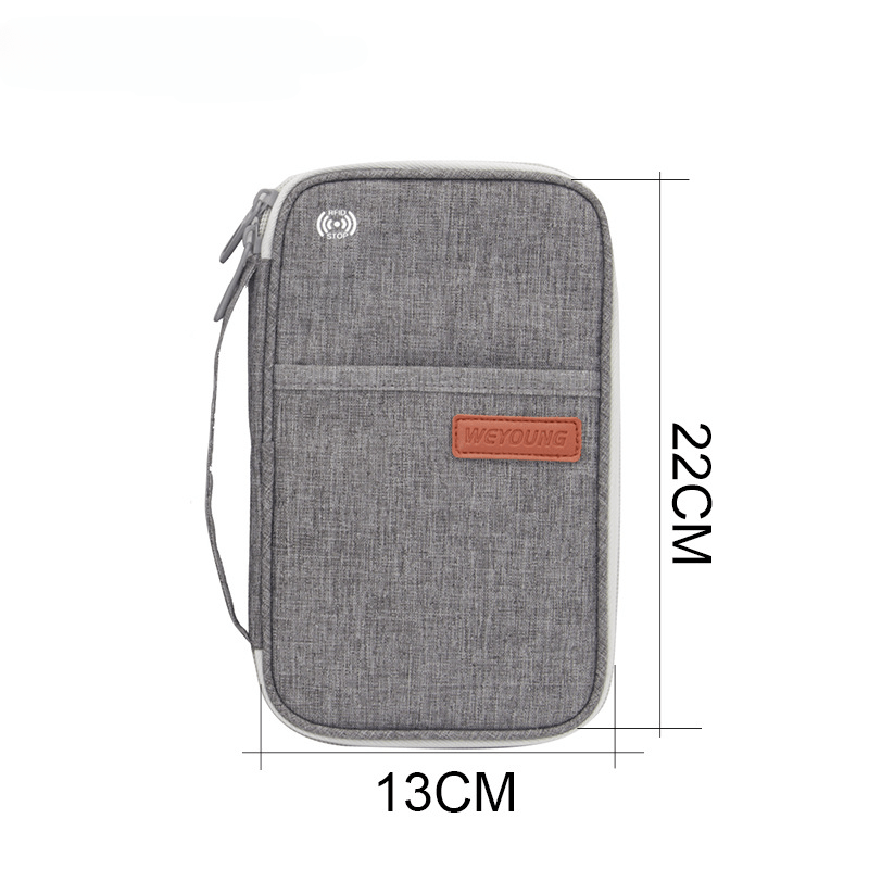 Waterproof Document Bag RFID Blocking Passport Holder Ticket Holder