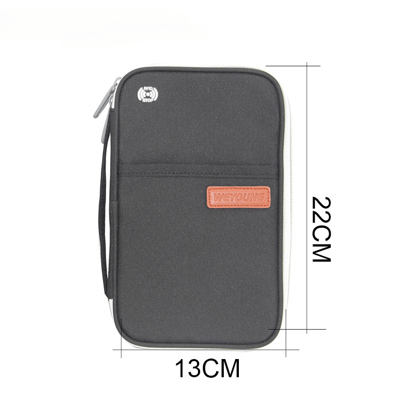 Waterproof Document Bag RFID Blocking Passport Holder Ticket Holder