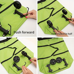 Portable Shopper Bag Lightweight Storage Bag Outdoor Bag With Wheels
