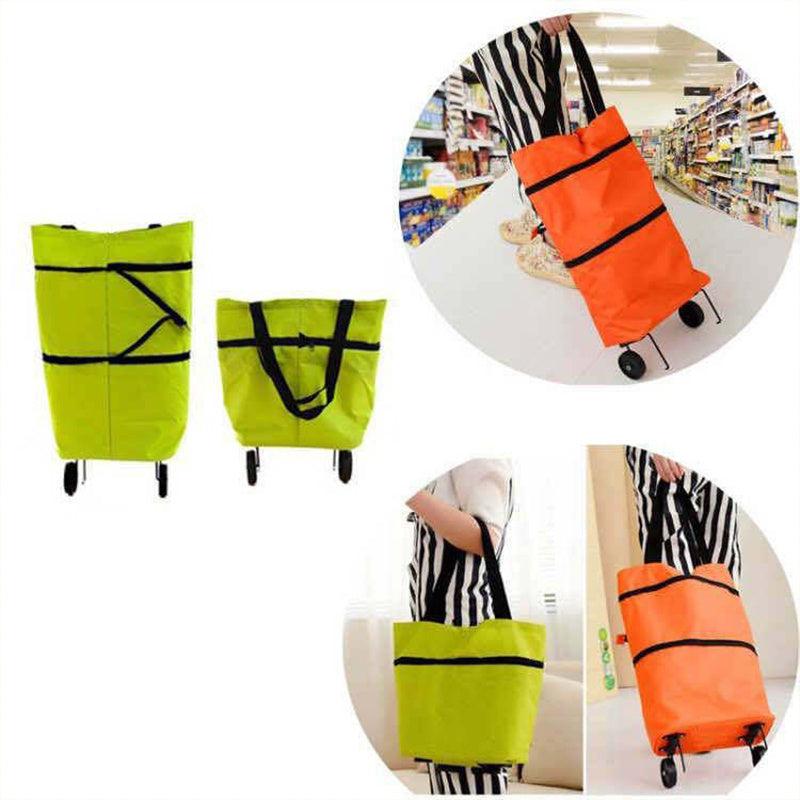 Portable Shopper Bag Lightweight Storage Bag Outdoor Bag With Wheels
