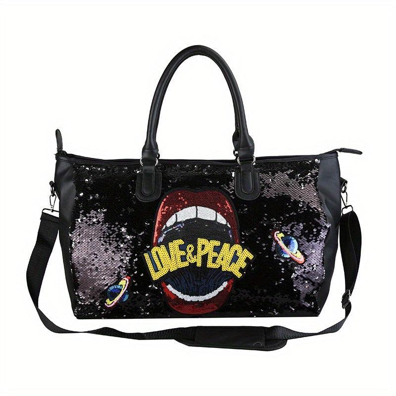 Women's Sequins Crossbody Storage Bag Lightweight Shoulder Bag