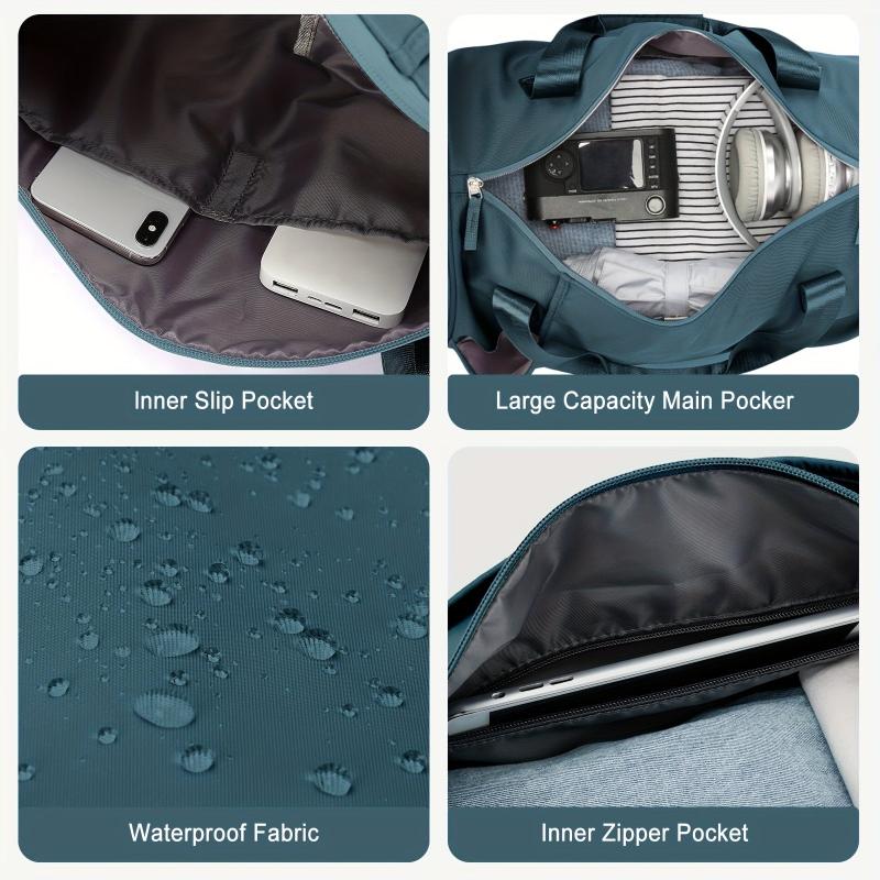 Large Capacity Waterproof Travel Duffle Bag Weekender with Shoe Compartment
