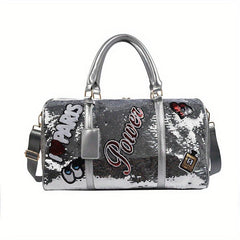 Sparkly Sequin Duffle Bag Gym Weekender Carry On Overnight