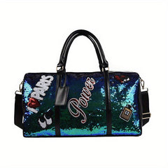 Sparkly Sequin Duffle Bag Gym Weekender Carry On Overnight
