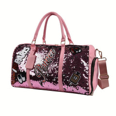 Sparkly Sequin Duffle Bag Gym Weekender Carry On Overnight