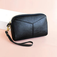 Litchi Embossed Long Wallet Faux Leather Clutch Phone Bag