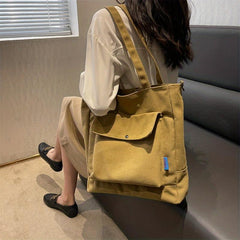 Large Capacity Canvas Shoulder Bag for School