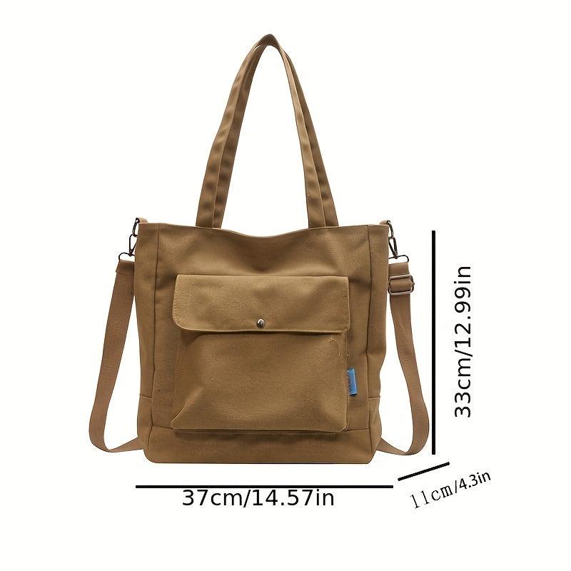 Large Capacity Canvas Shoulder Bag for School
