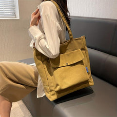 Large Capacity Canvas Shoulder Bag for School
