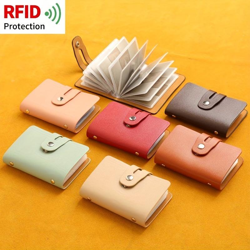 RFID Credit Card Holder 24 Slots PU Leather Holder