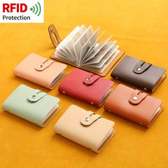 RFID Credit Card Holder 24 Slots PU Leather Holder