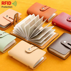 RFID Credit Card Holder 24 Slots PU Leather Holder