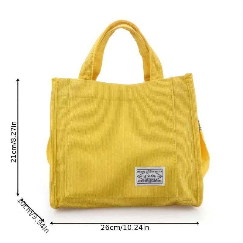 Corduroy Crossbody Bag Casual Shoulder Bag Women's Handbag