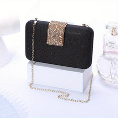 Glitter Rhinestone Evening Bag Chain Handbag Clutch Wedding Prom