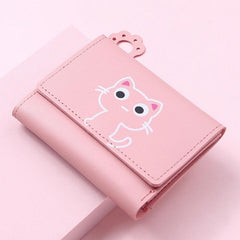 Cartoon Kitten Coin Purse Wallet Credit Card Holder