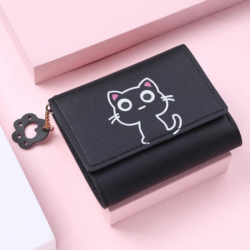 Cartoon Kitten Coin Purse Wallet Credit Card Holder