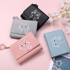 Cartoon Kitten Coin Purse Wallet Credit Card Holder
