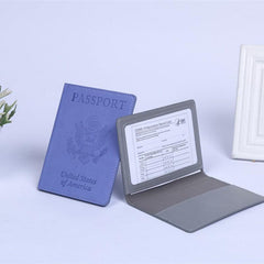Ultra Thin PU Leather Passport Holder Card Holder Travel Accessories