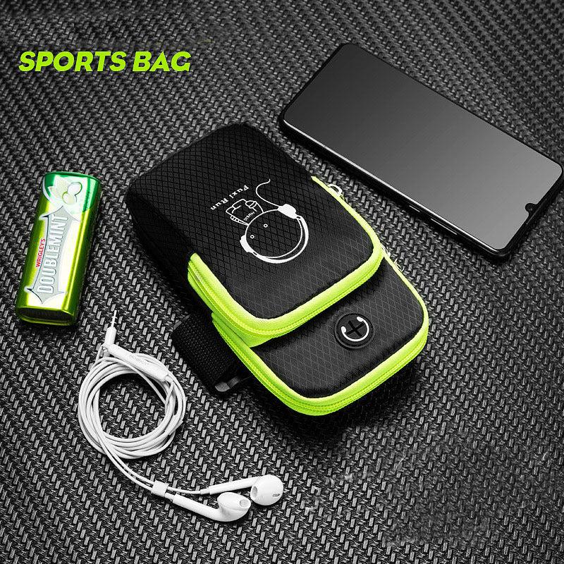 Cartoon Pattern Phone Bag Zipper Running Storage Bag Earphone Hole