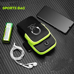 Cartoon Pattern Phone Bag Zipper Running Storage Bag Earphone Hole