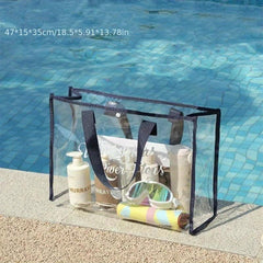 Clear Letter Print Tote Bag Beach Handbag