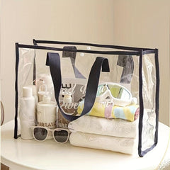 Clear Letter Print Tote Bag Beach Handbag