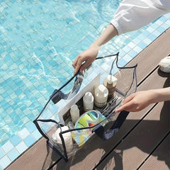 Clear Letter Print Tote Bag Beach Handbag