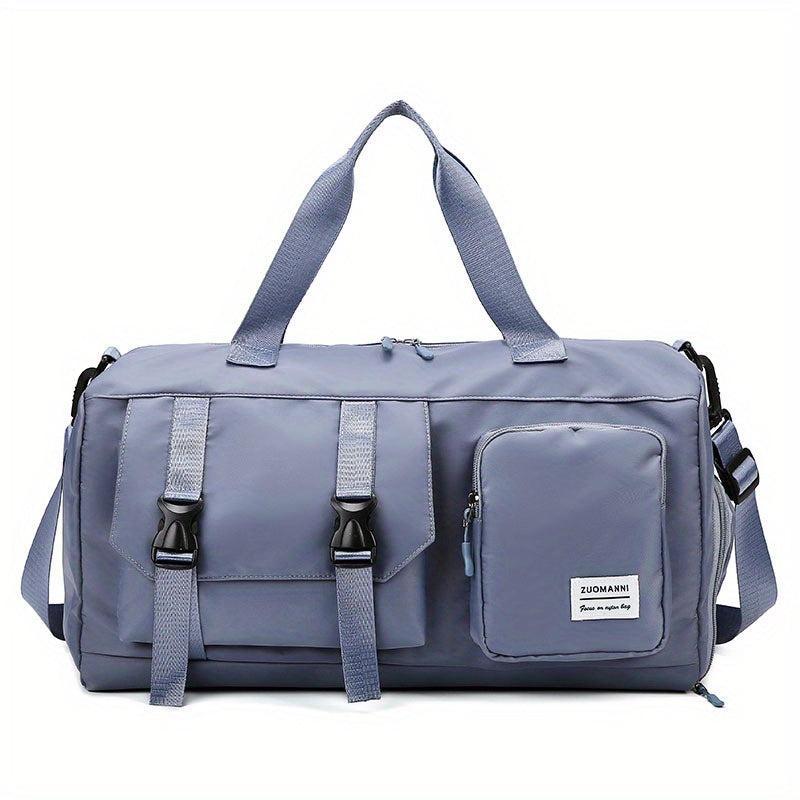 Large Capacity Duffle Bag Nylon Lightweight Luggage Bag With Shoe Compartment