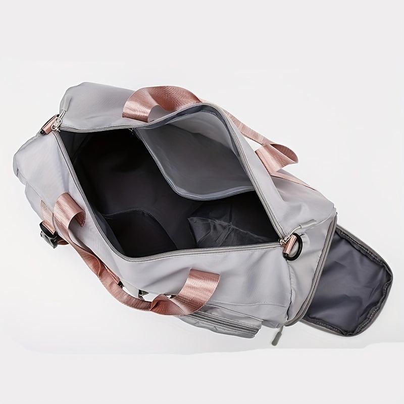 Large Capacity Duffle Bag Nylon Lightweight Luggage Bag With Shoe Compartment
