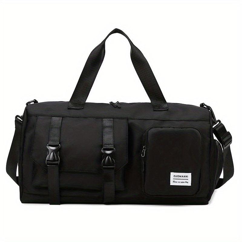 Large Capacity Duffle Bag Nylon Lightweight Luggage Bag With Shoe Compartment