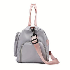 Large Capacity Duffle Bag Nylon Lightweight Luggage Bag With Shoe Compartment