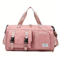 Large Capacity Duffle Bag Nylon Lightweight Luggage Bag With Shoe Compartment