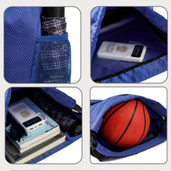Mesh Drawstring Sports Bag Lightweight Backpack Large Capacity
