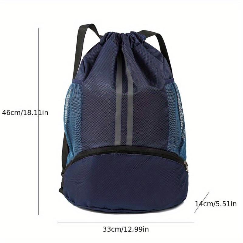 Mesh Drawstring Sports Bag Lightweight Backpack Large Capacity