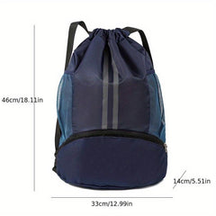 Mesh Drawstring Sports Bag Lightweight Backpack Large Capacity