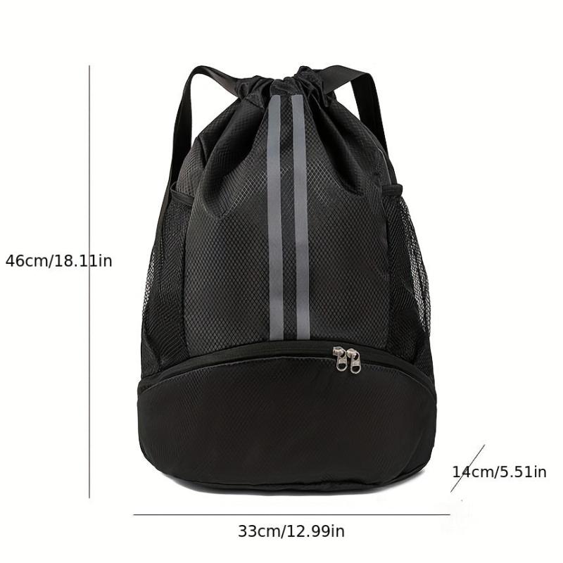 Mesh Drawstring Sports Bag Lightweight Backpack Large Capacity