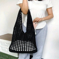 Large Crochet Grocery Tote Bag for Women