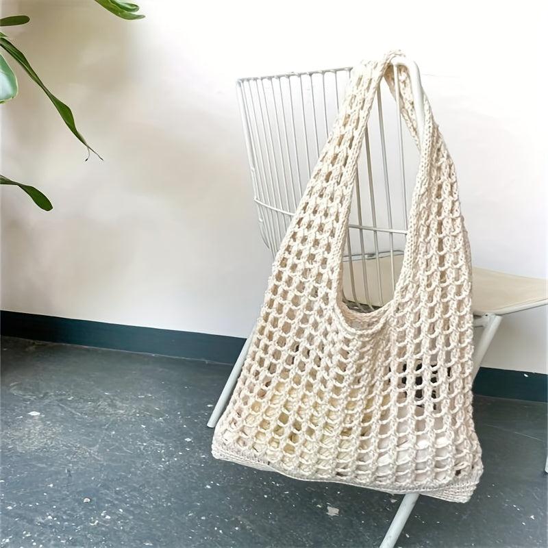 Large Crochet Grocery Tote Bag for Women