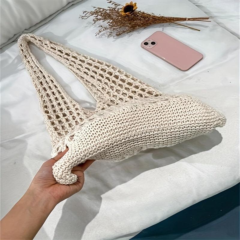 Large Crochet Grocery Tote Bag for Women