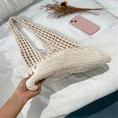 Large Crochet Grocery Tote Bag for Women