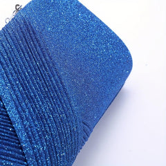 Glitter Clutch Wallet Evening Bag for Party Women Solid Coin Purse