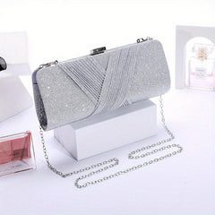 Glitter Clutch Wallet Evening Bag for Party Women Solid Coin Purse