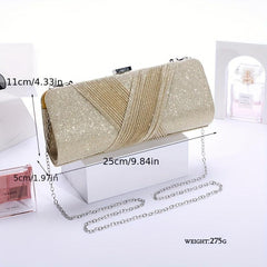 Glitter Clutch Wallet Evening Bag for Party Women Solid Coin Purse