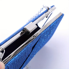 Glitter Clutch Wallet Evening Bag for Party Women Solid Coin Purse