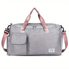 Large Capacity Duffle Bag Nylon Lightweight Luggage Bag With Shoe Compartment