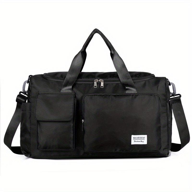 Large Capacity Duffle Bag Nylon Lightweight Luggage Bag With Shoe Compartment
