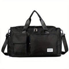 Large Capacity Duffle Bag Nylon Lightweight Luggage Bag With Shoe Compartment
